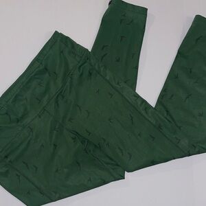 Oiselle Forest Green Patterned Leggings